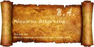 Mészáros Albertina névjegykártya